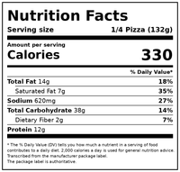 Tony's Pepperoni Pizzeria Style Crust Frozen Pizza, 18.56 oz — Nutrition Facts