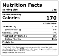 Blue Diamond Almonds, Classic Smokehouse Flavored Healthy Snack Nuts Perfect for Snacking and On-The-Go, 6 oz — Nutrition Facts