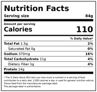 CAULIPOWER All Natural Chicken Tenders, 14 oz — Nutrition Facts