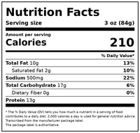 Tyson Frozen Crispy Chicken Breast Strips, 25 oz, 13g Protein per Serving (Fully Cooked) — Nutrition Facts