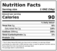 Buddig Original Lunchmeat Sliced Turkey big Pack Plastic Pouch, 16 oz, 8g of Protein per Serving, Refrigerated — Nutrition Facts