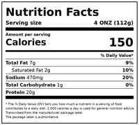 Butterball All Natural Frozen Turkey Breast Roast, Savory Herb, 48 oz — Nutrition Facts