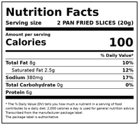 HORMEL NATURAL CHOICE Original Uncured Bacon, Gluten Free, Refrigerated, 12 oz Plastic Package — Nutrition Facts