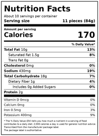 Ore-Ida Crispy Crowns Seasoned Shredded Frozen Potatoes, 1 Bag, for Easy Snacks and Dinner Sides, Gluten-Free, 30 oz — Nutrition Facts