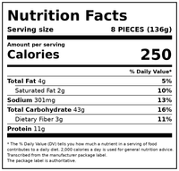 Great Value Cheese Ravioli Pasta, 25 oz — Nutrition Facts