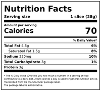 Oscar Mayer Ham & Cheese Meat Loaf Deli Lunch Meat with Real Kraft Cheese, 16 oz Package — Nutrition Facts