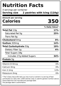 Pillsbury Frozen Toaster Strudel Pastries, Cream Cheese and Strawberry, 6 Count, 11.7 oz — Nutrition Facts