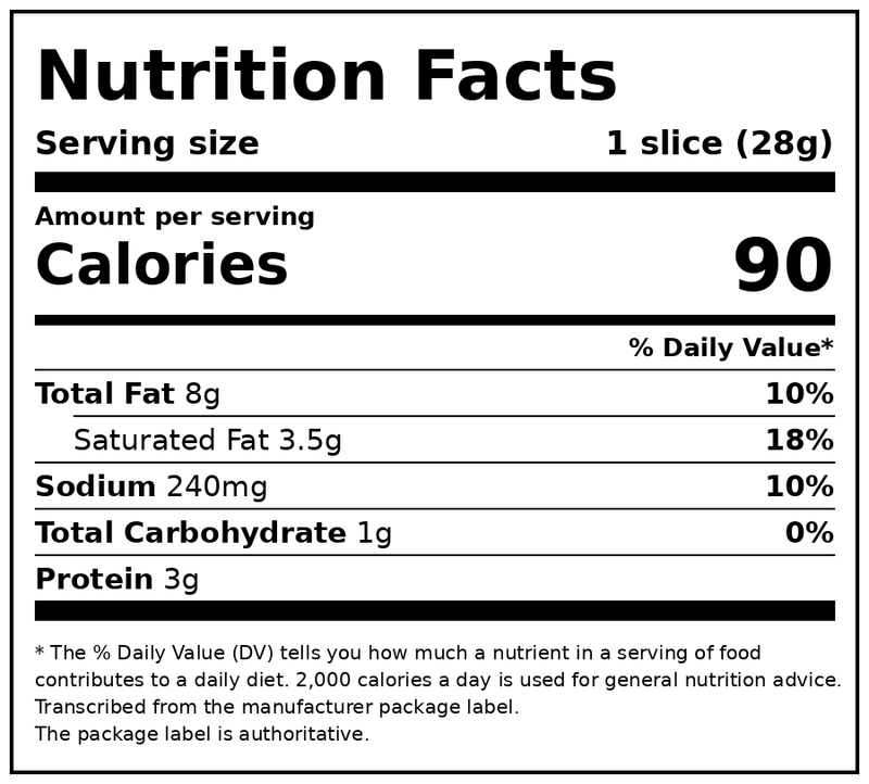 Oscar Mayer Beef Bologna Sliced Deli Meat, for Easy Lunches and Snacking, Quality Meat, No Fillers, 16 oz — Nutrition Facts