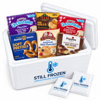 The After-School Snack Box · Cooler M in a Still Frozen foam cooler with gel packs