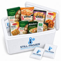The Asian Takeout Night Box · Cooler M in a Still Frozen foam cooler with gel packs