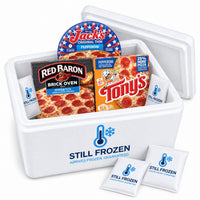 The Pizza Night Box · Cooler S in a Still Frozen foam cooler with gel packs