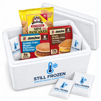 The Sweet Breakfast Box · Cooler S in a Still Frozen foam cooler with gel packs