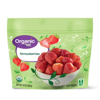 Great Value Organic Whole Strawberries, 10 oz (Frozen) — package