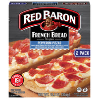 Red Baron Pepperoni French Bread Frozen Personal Pizza, 10.8 oz 2 Pack — package