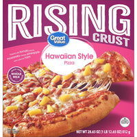 Great Value Rising Crust Hawaiian Pizza, Tomato Sauce, 27.97 oz (Frozen) — package