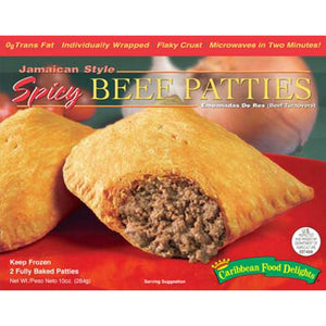 Caribbean Food Delights Frozen Jamaican Style Spicy Beef Patties, 10 oz, 2 ct