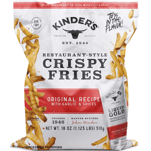 Kinder's Frozen Crispy Fries Original with Garlic and Spices, 18 oz