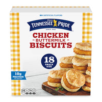 Odom’s Tennessee Pride Chicken & Buttermilk Biscuits, Snack Size Breakfast Sandwiches, 18 Count (Frozen) — package