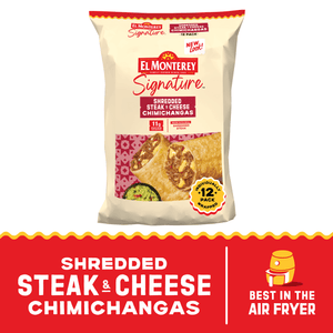 El Monterey Frozen Signature Shredded Steak and Cheese Chimichangas, 54 oz, 12 ct