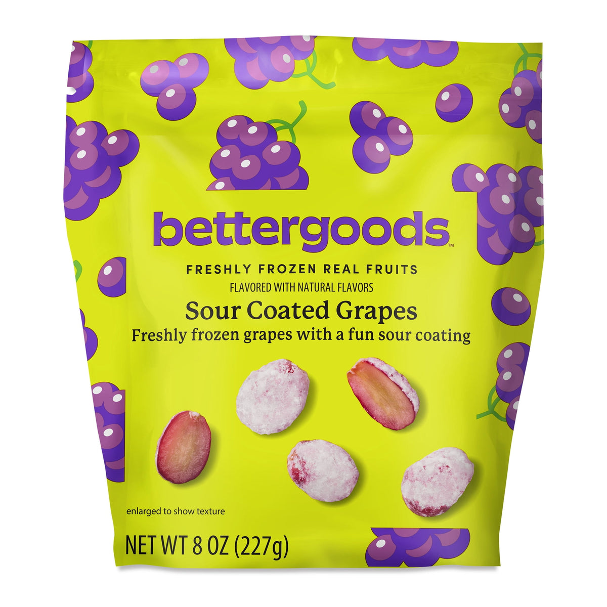 bettergoods Frozen Sour Coated Grapes, 8 oz