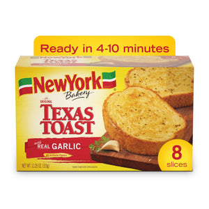 New York Bakery Frozen Texas Toast Real Garlic, 11.25 oz, 8 ct