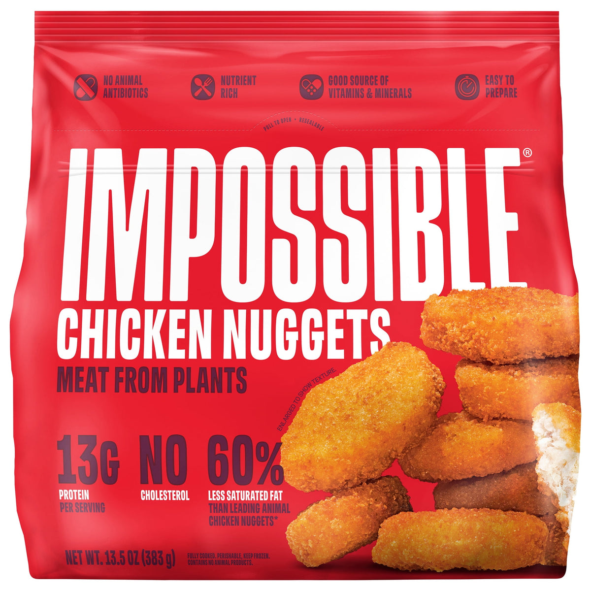 Impossible Foods Frozen Chicken Nuggets Meat From Plants, 13.5 oz