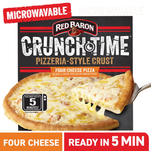 Red Baron Frozen CRUNCHTIME Microwave Pizza Four Cheese, 14.9 oz