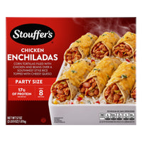 Stouffer’s Chicken Enchiladas, Party Size, Frozen Enchiladas, Party Size Frozen Meals 57 oz — package