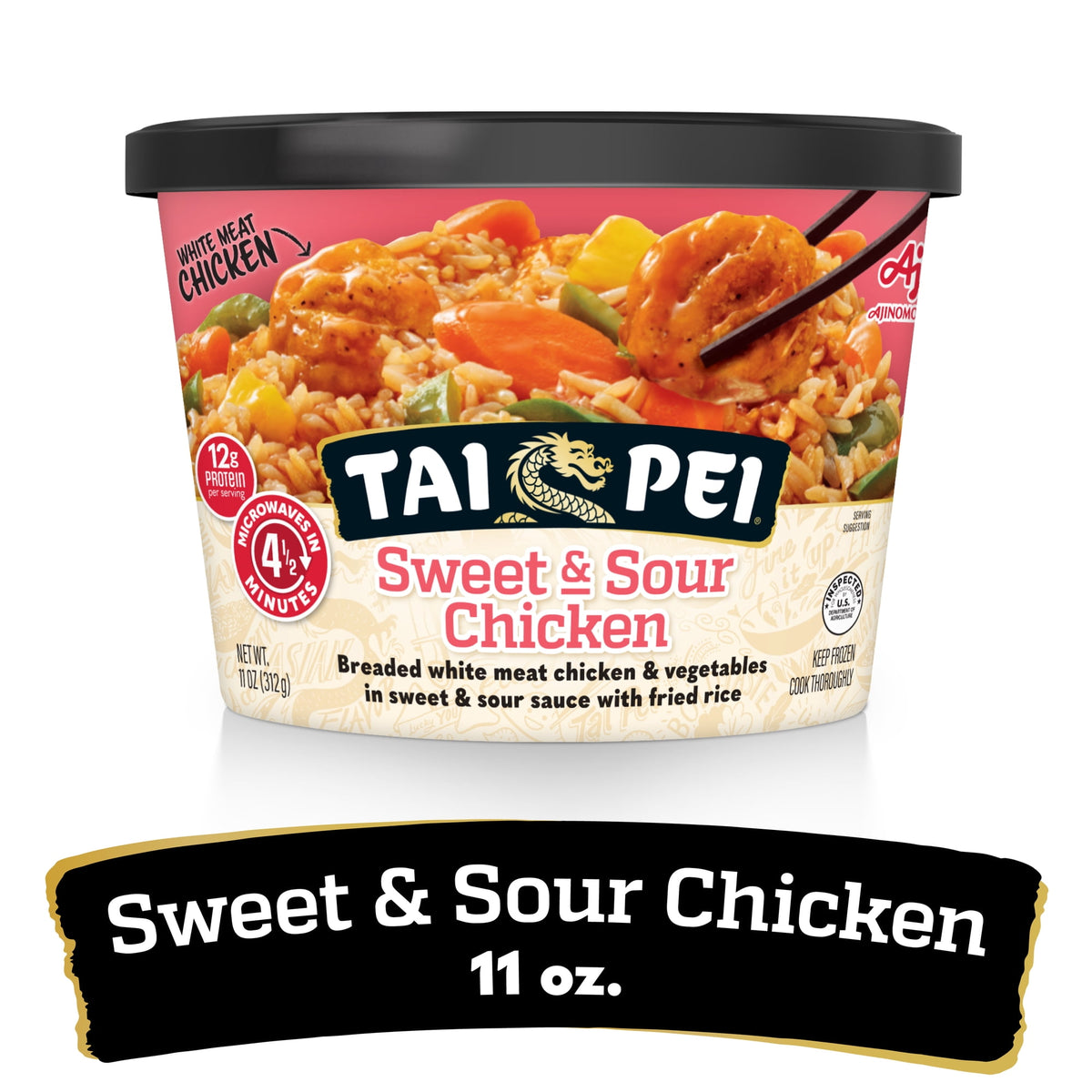 Tai Pei Frozen Sweet & Sour Chicken with Vegetable Rice, 11 oz