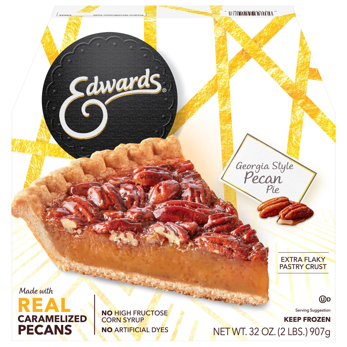 Edwards Frozen Pecan Dessert Pie Georgia Style, 32.0 oz