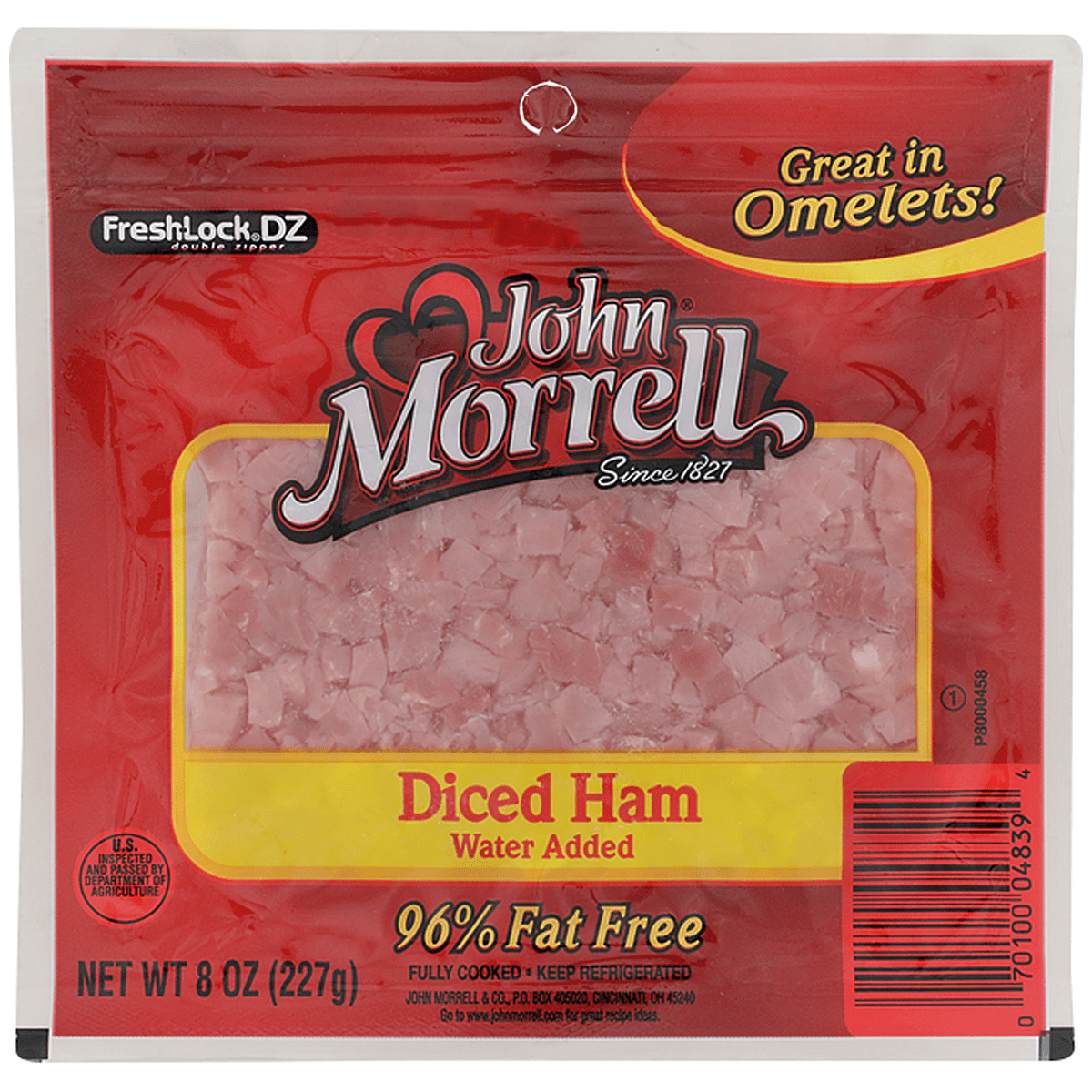 John Morrell Refrigerated Diced Ham, 8 oz