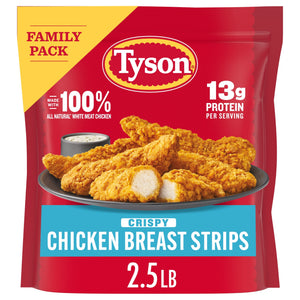 Tyson Foods Frozen Crispy Chicken Breast Strips Family Pack, 40 oz