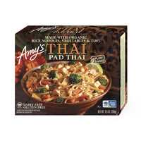 Amy's Frozen Meals, Pad Thai, Gluten Free Microwave Meals, 9.5 oz — package