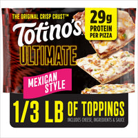 Totino's Ultimate Pizza, Mexican Style, Thin Crust, 29g Protein, 11 oz (Frozen) — package