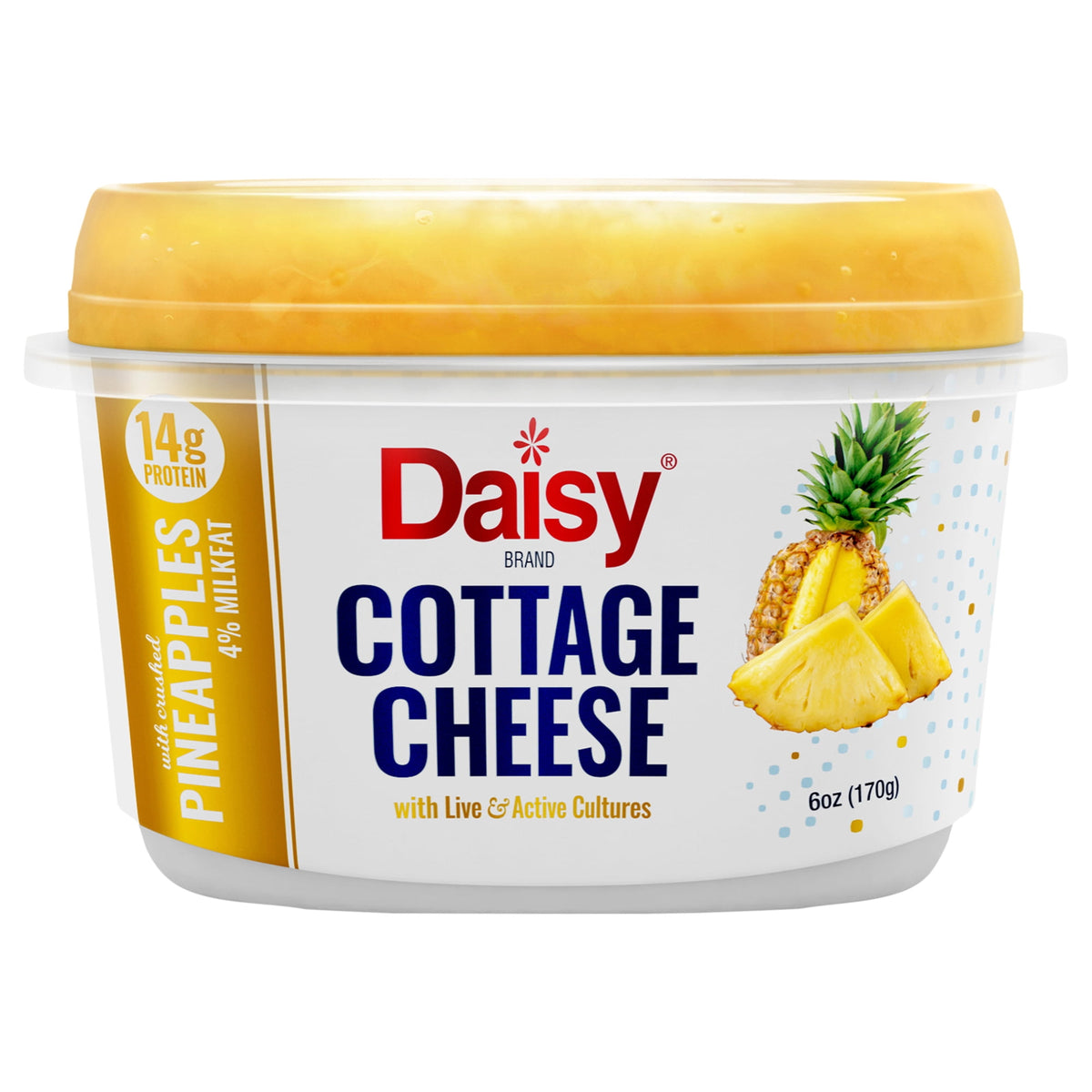 Daisy Refrigerated Cottage Cheese with Pineapple, 6.0 oz