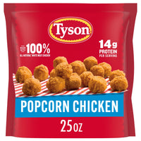 Tyson Popcorn Chicken, 25 oz (Frozen, Fully Cooked) — package