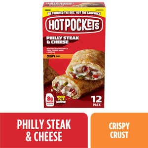 Hot Pockets Frozen Sandwich Philly Steak and Cheese, 54 oz, 12 ct