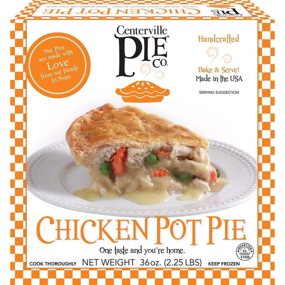 Centerville Frozen Chicken Pot Pie, 36 oz