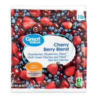 Great Value Cherry Berry Blend, 48 oz (Frozen) in Resealable Bag — package