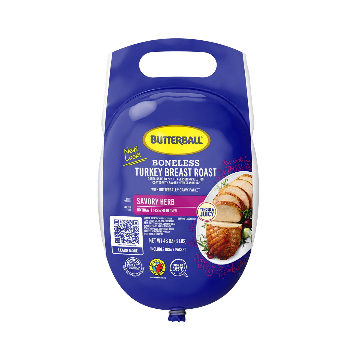 Butterball Frozen Turkey Breast Roast Savory Herb, 3 lbs