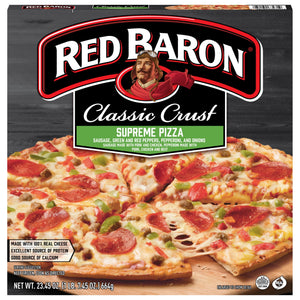 Red Baron Frozen Classic Crust Pizza Supreme, 23.46 oz