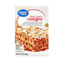 Great Value Meat Lover's Lasagna, 12 oz — package