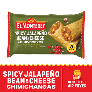 El Monterey Frozen Spicy Jalapeno Bean & Cheese Chimichangas, 30.4 oz, 8 ct