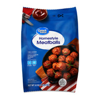 Great Value Fully Cooked Homestyle Meatballs, 32 oz (Frozen) — package