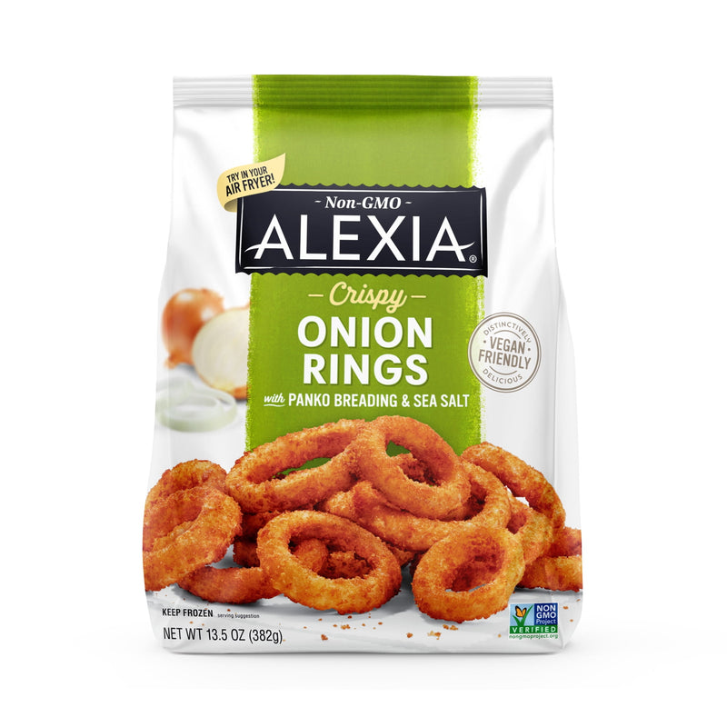 Alexia® Crispy Onion Rings with Panko Breading & Sea Salt, 13.5 oz Bag (Frozen) — package