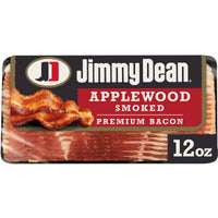 Jimmy Dean Premium Applewood Smoked Refrigerated Bacon, 12 oz — package