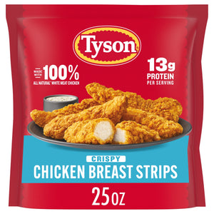 Tyson Foods Frozen Crispy Chicken Breast Strips, 25 oz