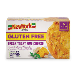 New York Bakery Frozen Gluten Free Texas Toast Five Cheese, 12.35 oz, 6 ct