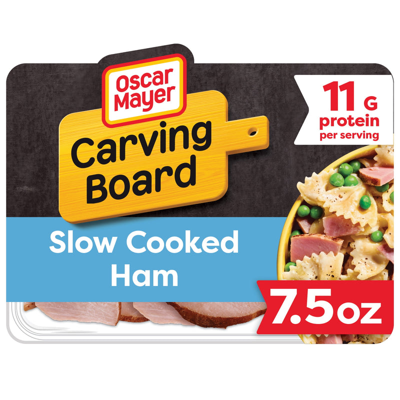 Oscar Mayer Carving Board Sliced Deli Meat, for Sandwiches and Easy Lunches, Slow Cooked Ham, 11g Protein, 7.5 oz — package