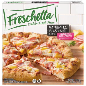 Freschetta Frozen Naturally Rising Crust Pizza Canadian Bacon and Pineapple, 27.5 oz